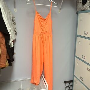 NWOT Pink Lily Bright Coral jumpsuit